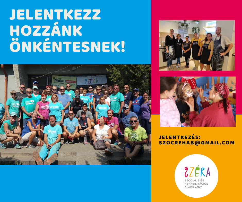 SZÉRA önkéntes jelentkezés felhívás, önkéntes csapatok az intézményeinkben