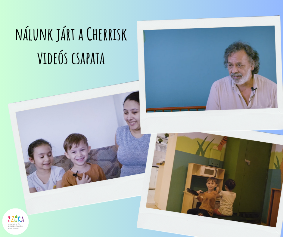 Nálunk járt a Cherrsik videós csapata, adománygyűjtés, állatasszisztált foglalkozás