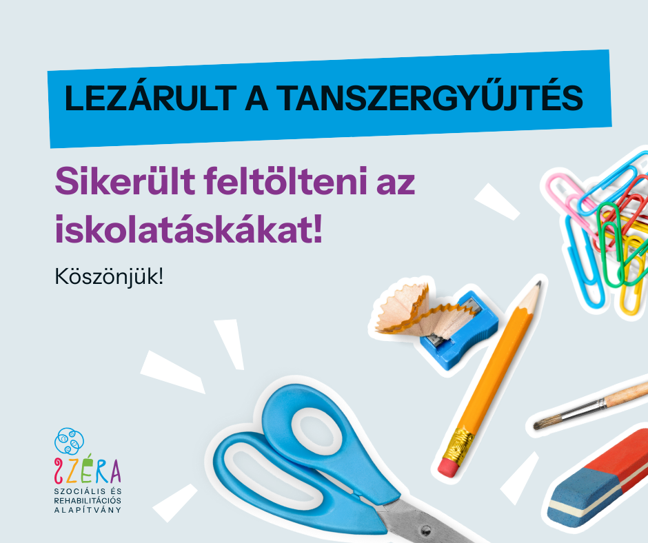 2025-ös tanszergyűjtésünk záró képe köszönetnyilvánítással az adományozók felé.